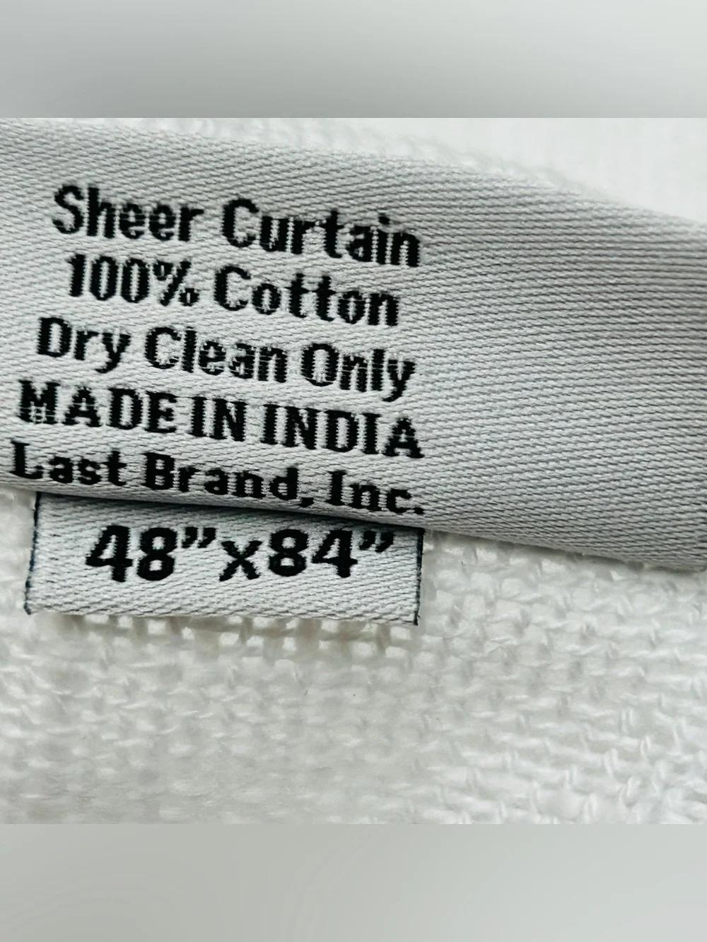 QUINCE Set Of 2 48x84 Cotton Sheer Curtains White 9318